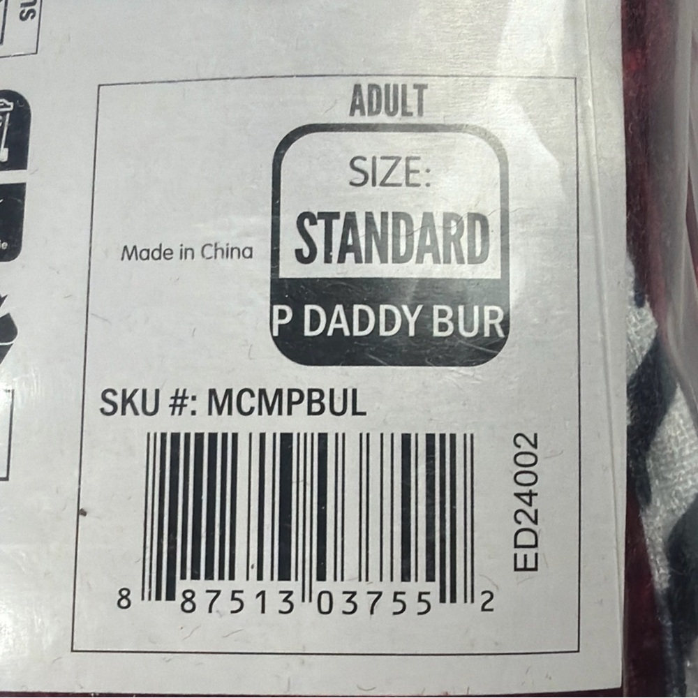 🆕 Men’s Burgundy Red Pimp Daddy Costume + Hat - Picture 3 of 5